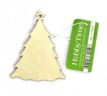 Заготовка для декорирования "Ёлочка" (8х6,5 см) (2-743/07) обложка книги