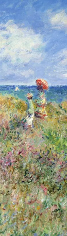 Закладка с резинкой. Клод Моне. Прогулка по скалам Пурвиля обложка книги