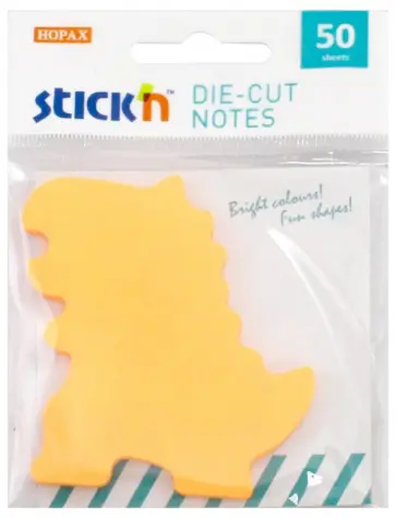 Блок для записей самоклеящийся 50 листов, оранжевый динозавр (21775) Блок для записей самоклеящийся 50 листов, оранжевый динозавр (21775) обложка книги