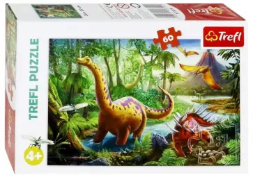 Puzzle-60 MIDI. Странствующие динозавры обложка книги