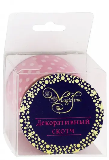 Лента самоклеющаяся "Горошек на розовом" (79232) обложка книги