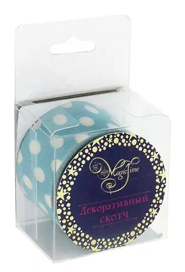 Лента самоклеющаяся "Горошек на бирюзовом" (79231) обложка книги