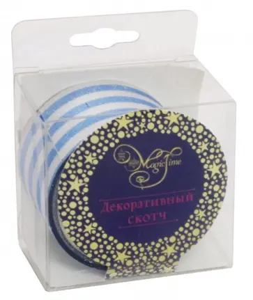 Лента самоклеющаяся. Синяя полоска 79219 обложка книги