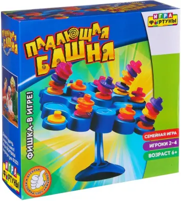 Игра настольная семейная "Падающая башня" (Ф51235) обложка книги