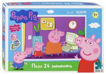 Peppa Pig. Пазл-24 "Работа Мамы Свинки" (04287) обложка книги
