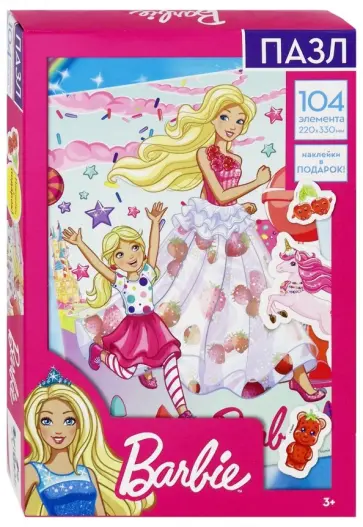Пазл-104 "Barbi. Навстречу приключениям" (04386) обложка книги