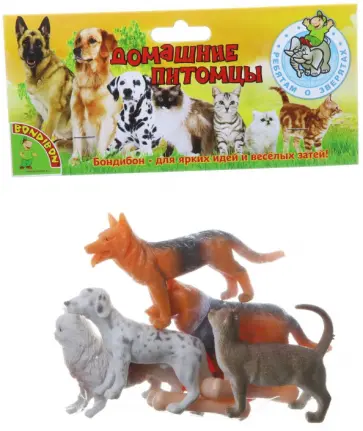 Набор животных "Домашние питомцы" 5 штук (ВВ1624) обложка книги