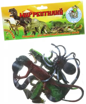 Набор животных "Рептилии" 6 штук (ВВ1629) обложка книги
