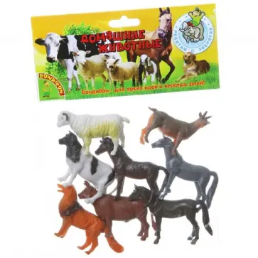 Набор животных "Домашние животные" 8 штук (ВВ1631) обложка книги