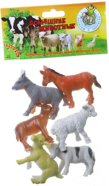 Набор животных "Детёныши домашних животных" 6 штук (ВВ1632) обложка книги