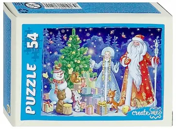 Puzzle-54 "Дед Мороз и Снегурочка" (в ассортименте) (П54-8514) обложка книги