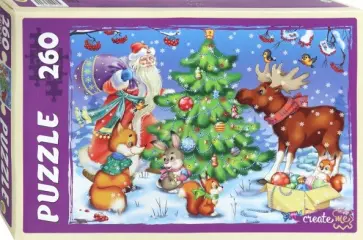 Puzzle-260 "Дед Мороз и звери" (П260-9894) обложка книги