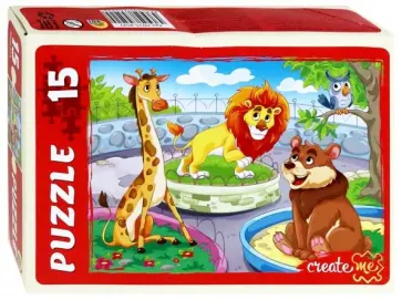 MAXI Puzzle-15 "Любимый зоопарк" (ПУ15-4592) обложка книги