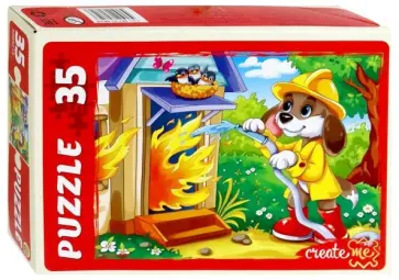Maxi Puzzle-35 "Щенок-пожарный" (ПУ35-0619) обложка книги
