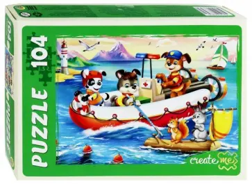 Puzzle-104 "Щенки-спасатели" (П104-8743) обложка книги