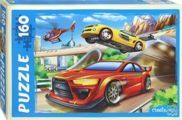 Puzzle-160 "Невероятные гонки" (П160-9870) обложка книги