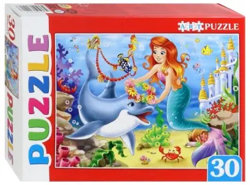 Artpuzzle-30 "РУСАЛОЧКА И ДЕЛЬФИН" (ПА-4492) обложка книги