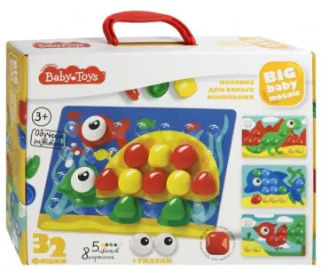 Мозаика для самых маленьких (5 цветов, 32 элемента) (02522) обложка книги