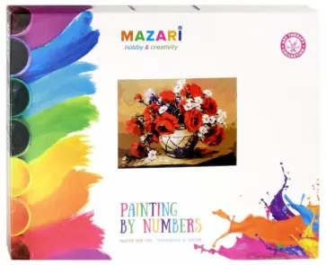 Картина по номерам  "МАКИ И РОМАШКИ/ ЦВЕТЫ" 40х50 см (M-10064) обложка книги