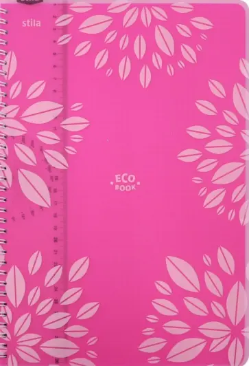 Тетрадь 96 листов, А4 "ECO BOOK" розовая (84003) Тетрадь 96 листов, А4 "ECO BOOK" розовая (84003) обложка книги