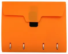 Тетрадь на кольцах 120 листов,на липучке, яркая оранжевая (84451) обложка книги