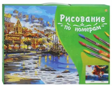 Холст для рисования по номерам "Котик у воды" (30х40 см) (G648) обложка книги