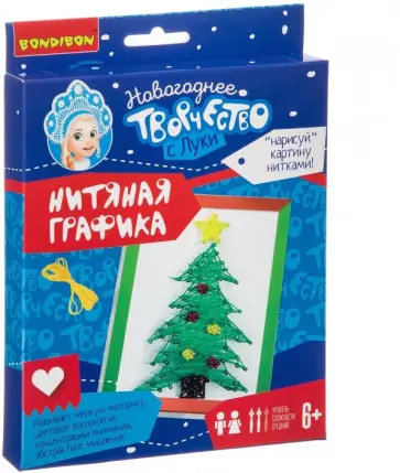 Набор Картина из ниток "Новогодняя Елочка" (ВВ3078) обложка книги