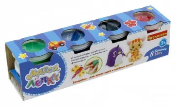 Масса для лепки Bondibon (8 баночек, 450 г) (ВВ3305) обложка книги