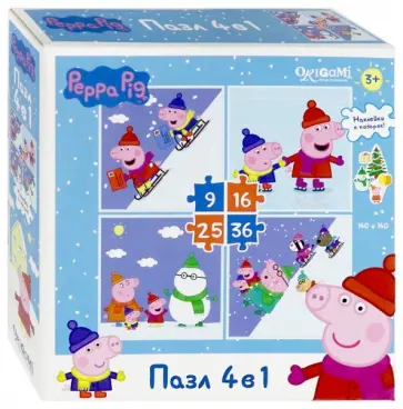 Peppa Pig. Набор 4 в 1 "Каток и санки" (04300) обложка книги
