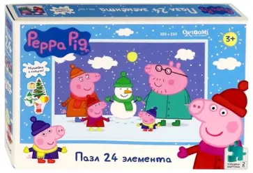 Пазл-24 "Peppa Pig. Мы лепим снеговика" (04306) обложка книги