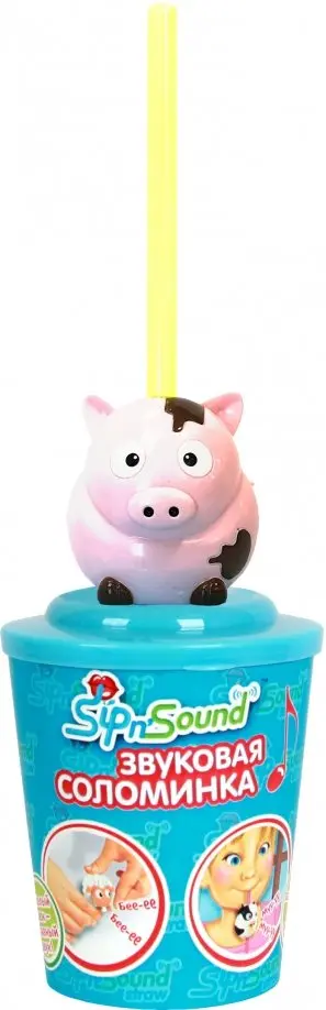 Звуковая соломинка "Поросенок" (16001-3) обложка книги