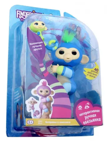 Интерактивная обезьянка Билли с малышом, 12 см (3541) обложка книги