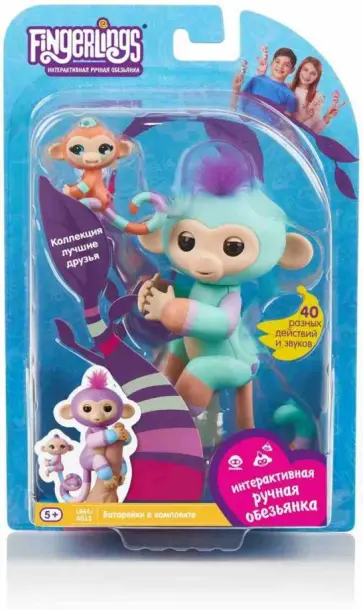 Интерактивная обезьянка Денни с малышом (3544) обложка книги