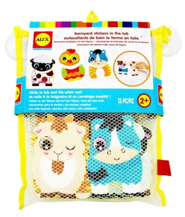 Набор фигурок-стикеров для ванны "Веселые животные" (200105-5) обложка книги
