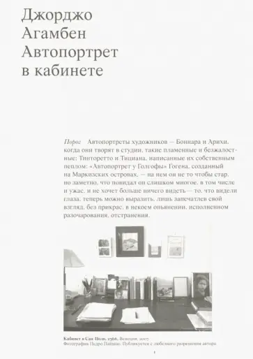 Джорджо Агамбен - Автопортрет в кабинете обложка книги