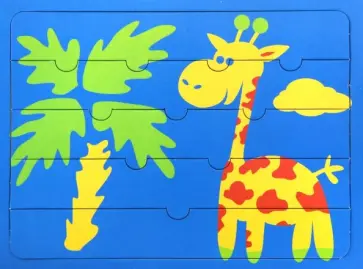 Рамка-пазл "Жирафик" + раскраска (27-1003) обложка книги