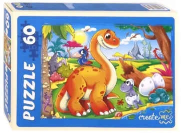 Puzzle-60 "ДИНОЗАВРЫ" №2 (П60-5465) обложка книги
