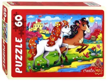 Puzzle-60 "ЕДИНОРОГИ" №2 (П60-5466) обложка книги