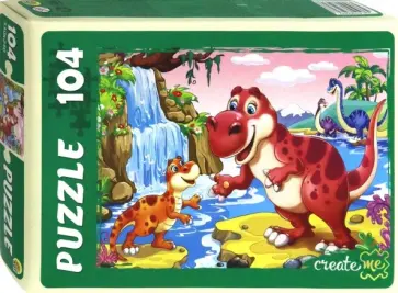 Puzzle-104 "ДИНОЗАВРЫ" (П104-5472) обложка книги