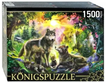 Puzzle-1500 "Ян П. КРАСНЫЙ. СЕМЬЯ ВОЛКОВ" (МГК1500-8487) обложка книги
