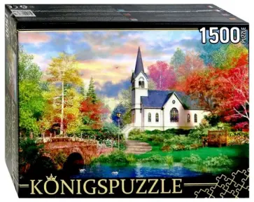 Puzzle-1500 "Д. ДЭВИСОН. ЧАСОВНЯ В ПАРКЕ" (МГК1500-8489) обложка книги