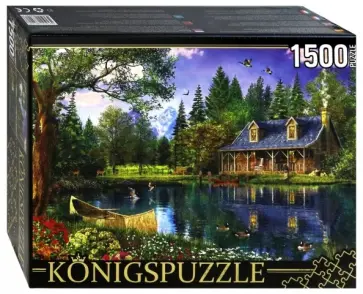Puzzle-1500 "Д. ДЭВИСОН. ДОМИК У ОЗЕРА" (МГК1500-8491) обложка книги