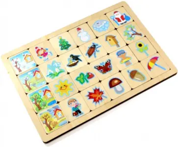 Игра развивающая деревянная "Времена года" (00741) обложка книги