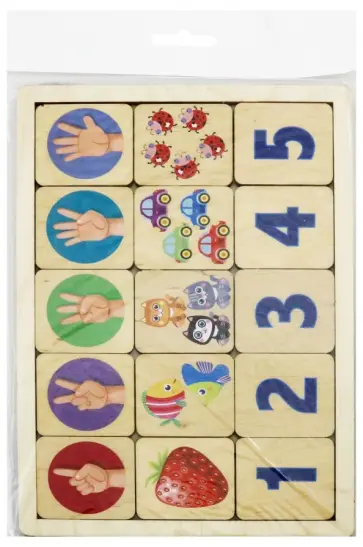 Игра развивающая деревянная "Считаем до пяти" (00735) обложка книги