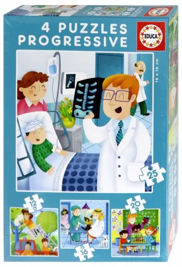 Пазл 4 в 1 "Профессии" (12, 16, 20, 25 деталей) (17146) обложка книги