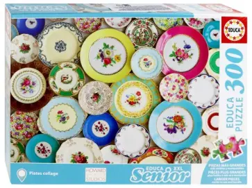Пазл XXL-300 "Коллаж. Тарелки" (17982) обложка книги