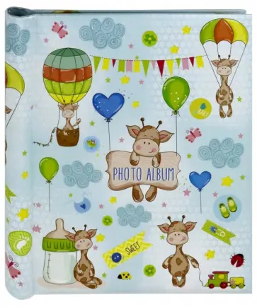 Фотоальбом "Жирафики на голубом" (магнитные листы, гребень) (77007) обложка книги