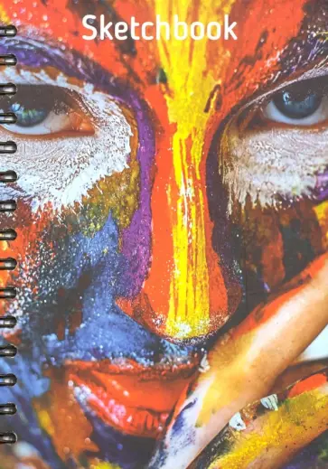 Скетчбук "Красочное лицо" (100 листов, А5) обложка книги