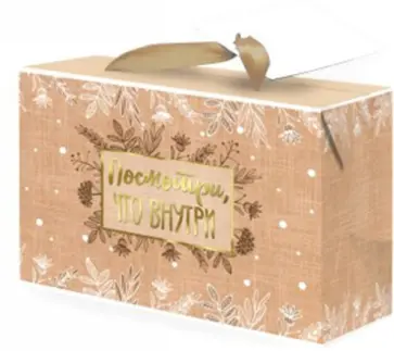 Пакет-коробка "Посмотри, что внутри" (15x9x11 см) (79671) обложка книги