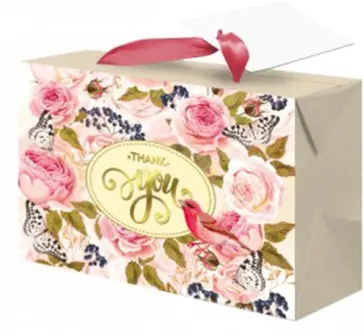 Пакет-коробка "Thank you" (22,5x13,5x20 см) (79678) обложка книги